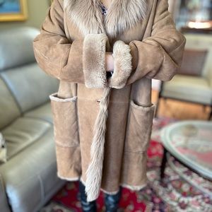 Shearling coat. Winter ready, you will not freeze with this one!